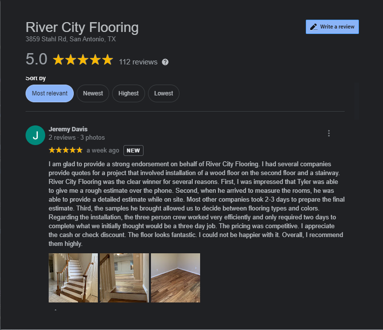 Google flooring review